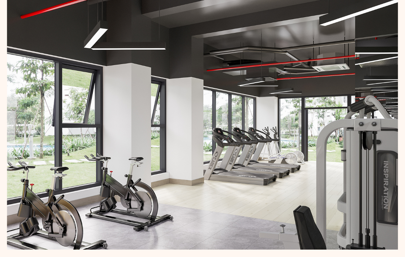 khu chạy bộ nội thất phòng gym Eco Green