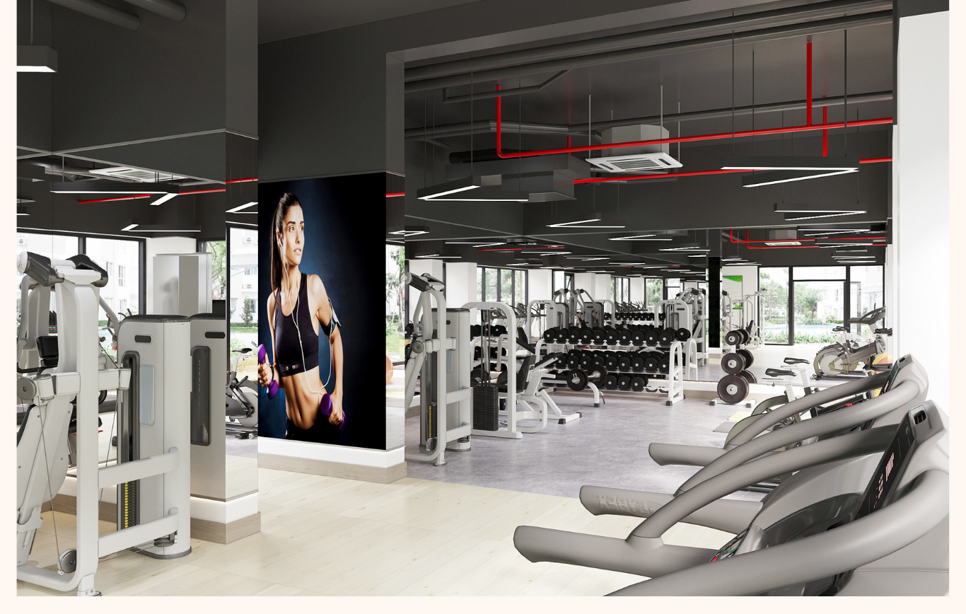 thiết kế nội thất phòng gym Eco Green