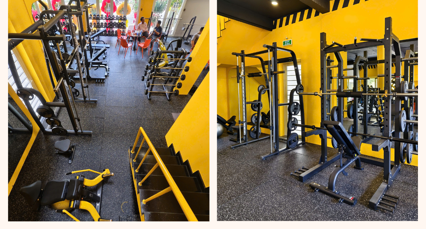 thi công nội thất khu vực tập luyện phòng gym uncle