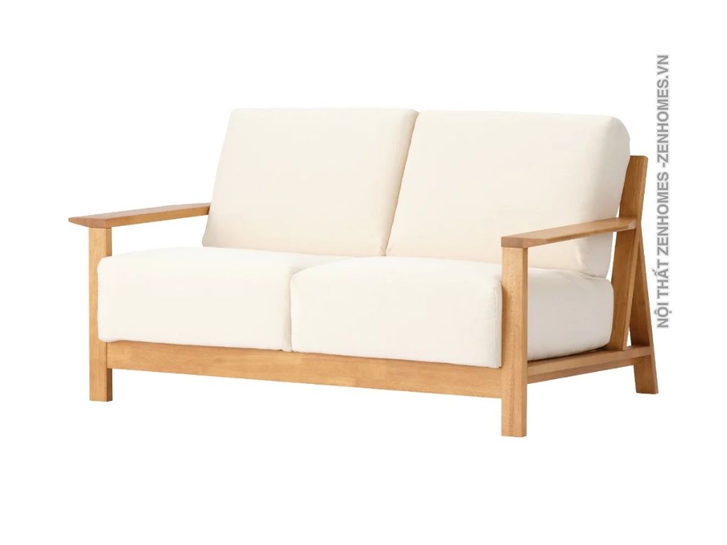 sofa 2 chỗ khung gỗ