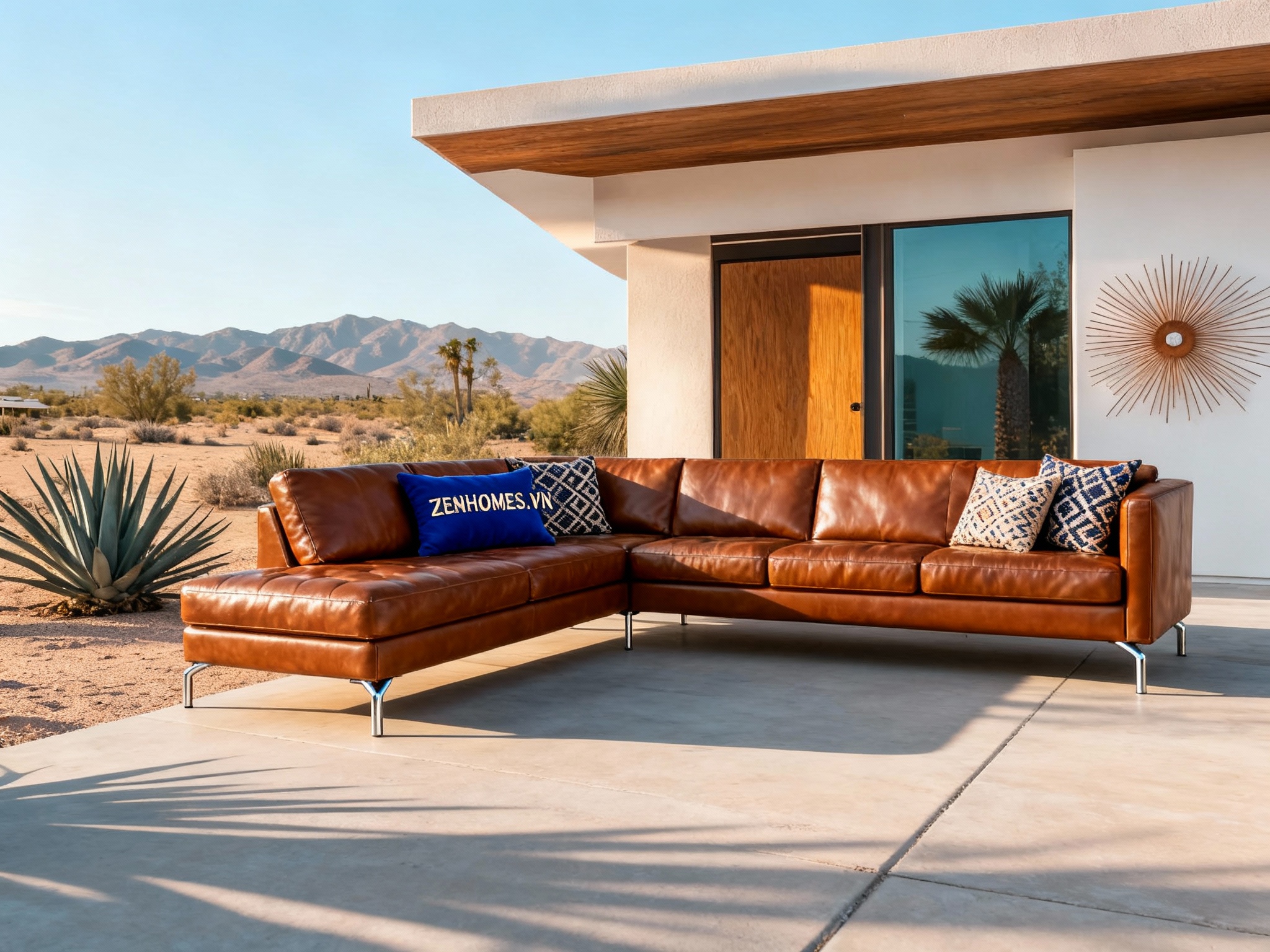 Sofa da bò thật cao cấp thiết kế hiện đại tại Zenhomes