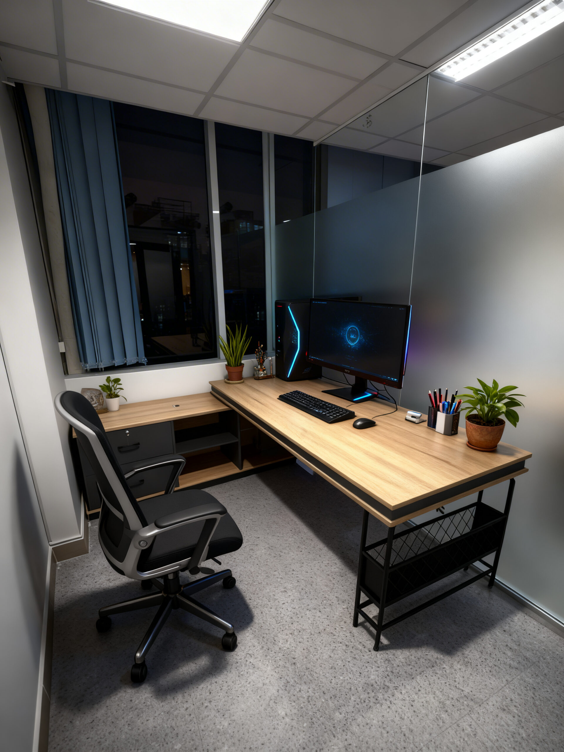 thi công nội thất văn phòng công ty LAK quận 10 góc làm việc riêng tối ưu