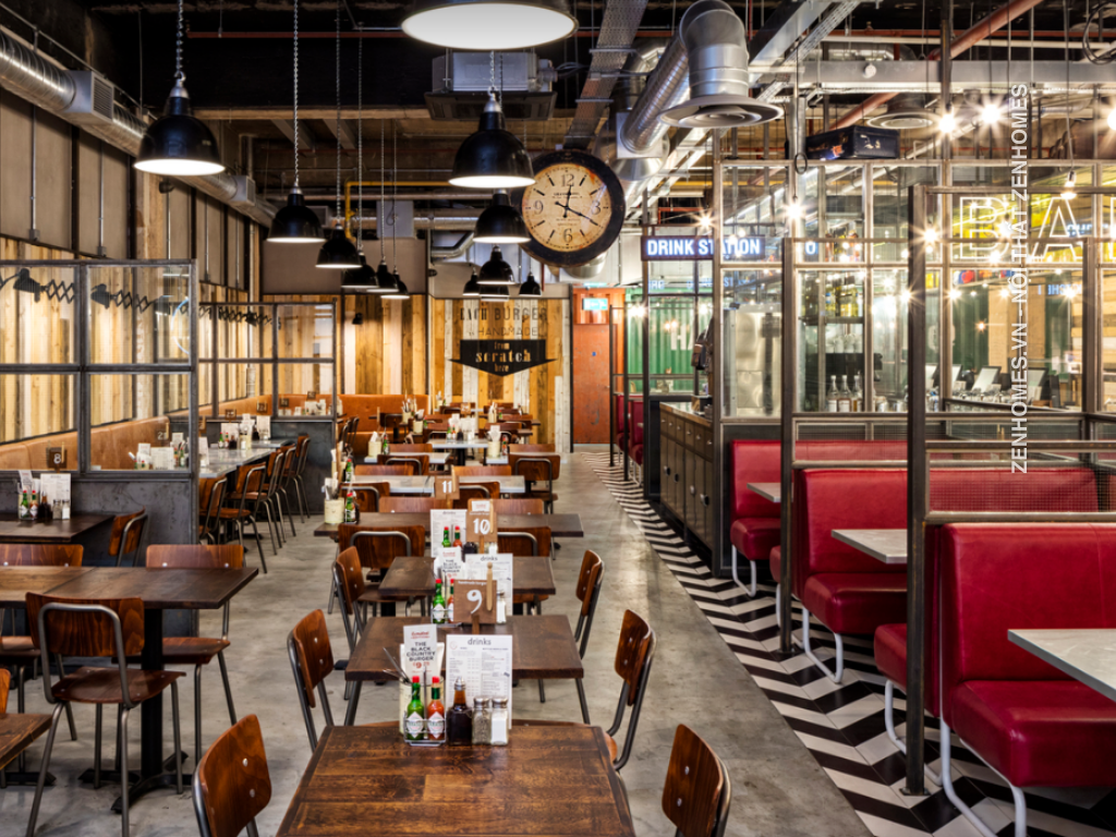 thiết kế nhà hàng Handmade Burger Co