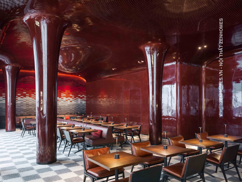 thiết kế nhà hàng Les Bains