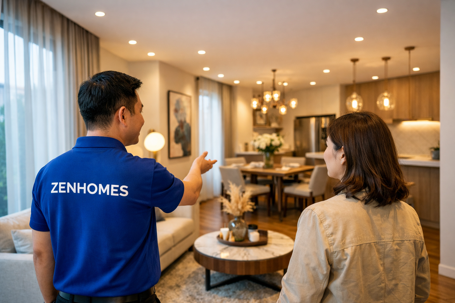 thiết kế nội thất chung cư đẹp với phòng bếp hiện đại