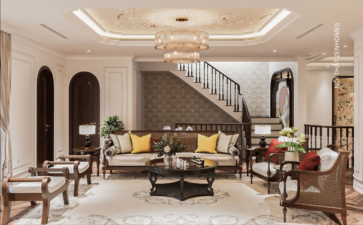 thiết kế nội thất gỗ óc chó