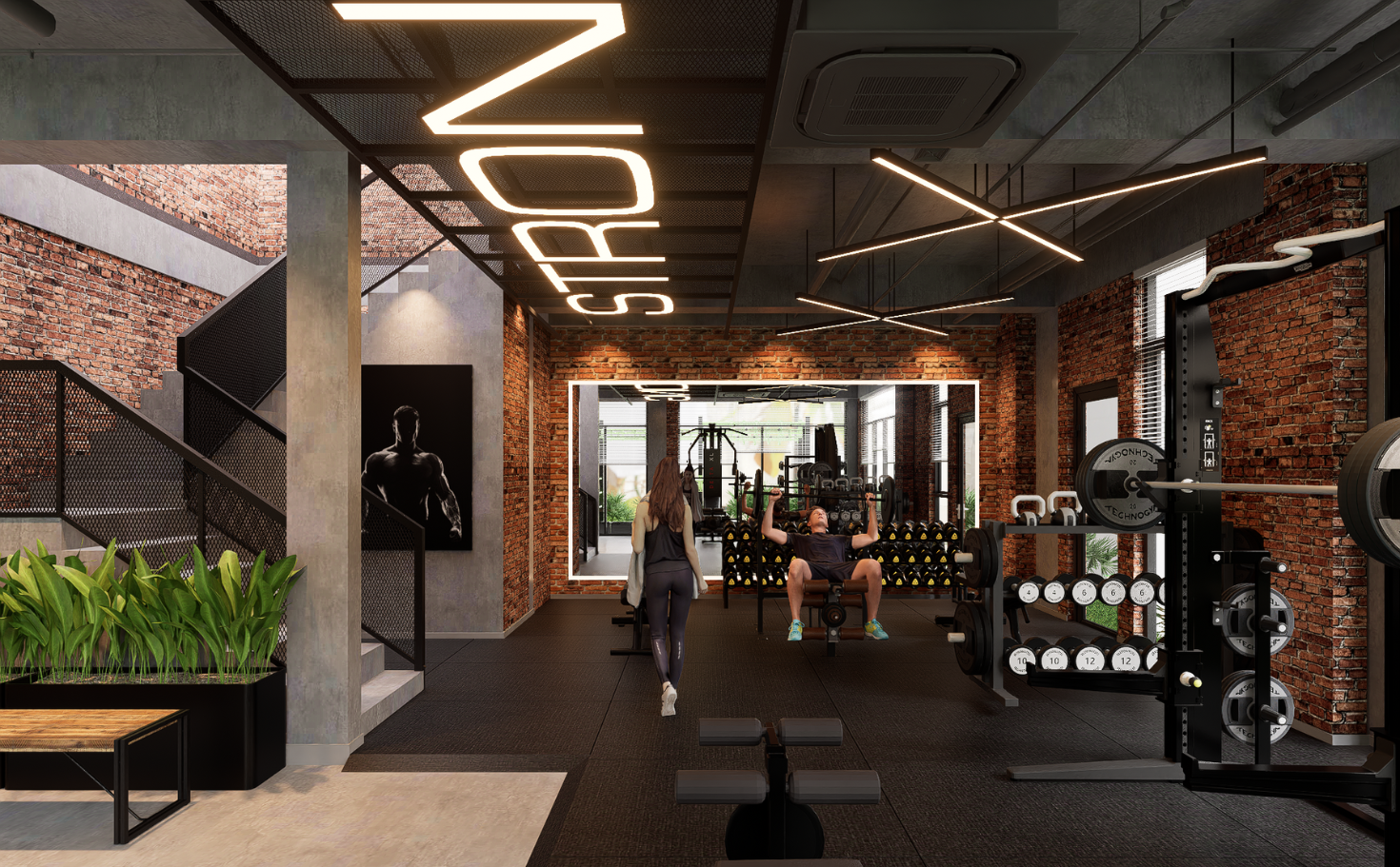 Thiết kế phòng gym Long Thành Riverside