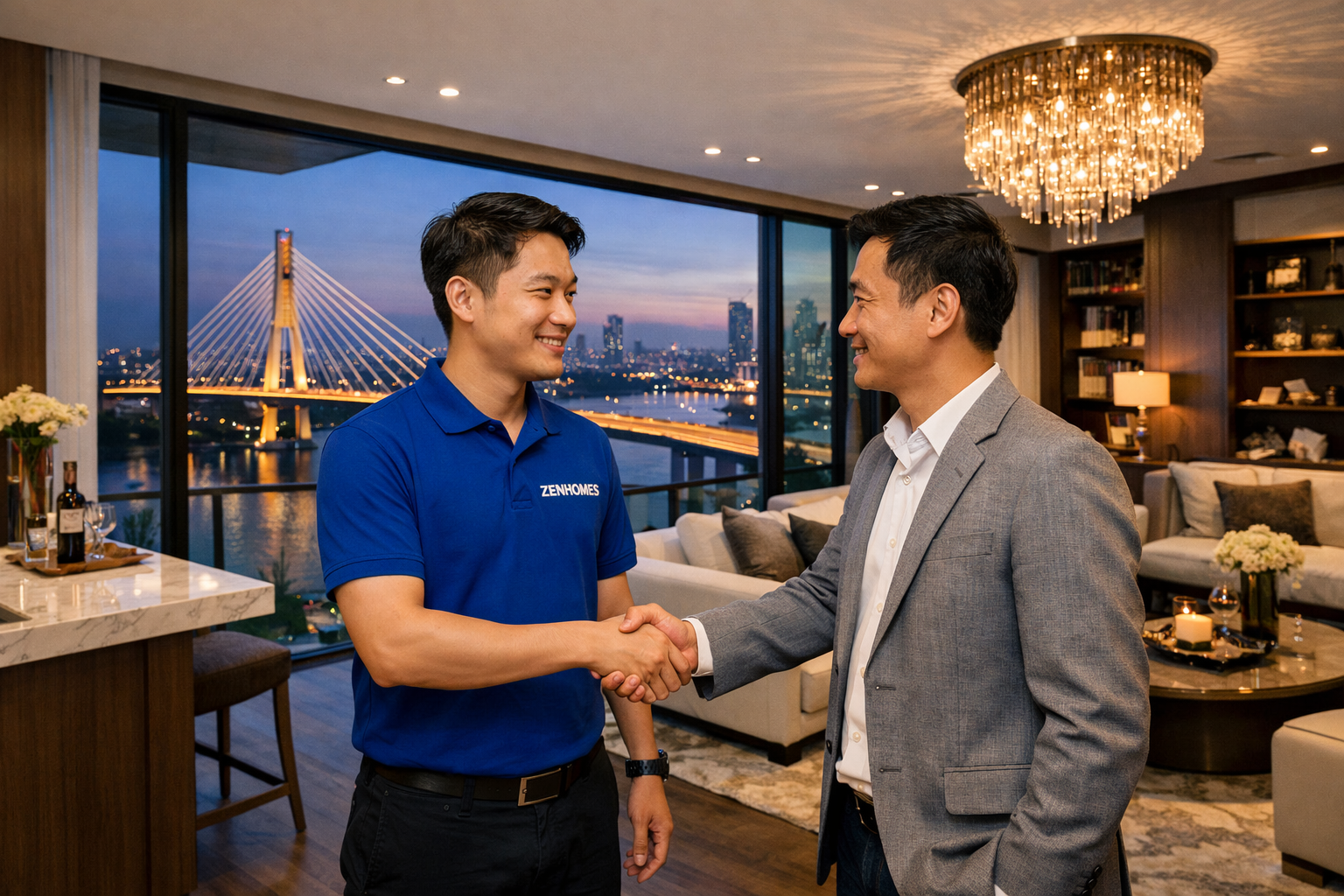 thiêt kế thi công nội thất chung cư trọn gói bàn giao công trình