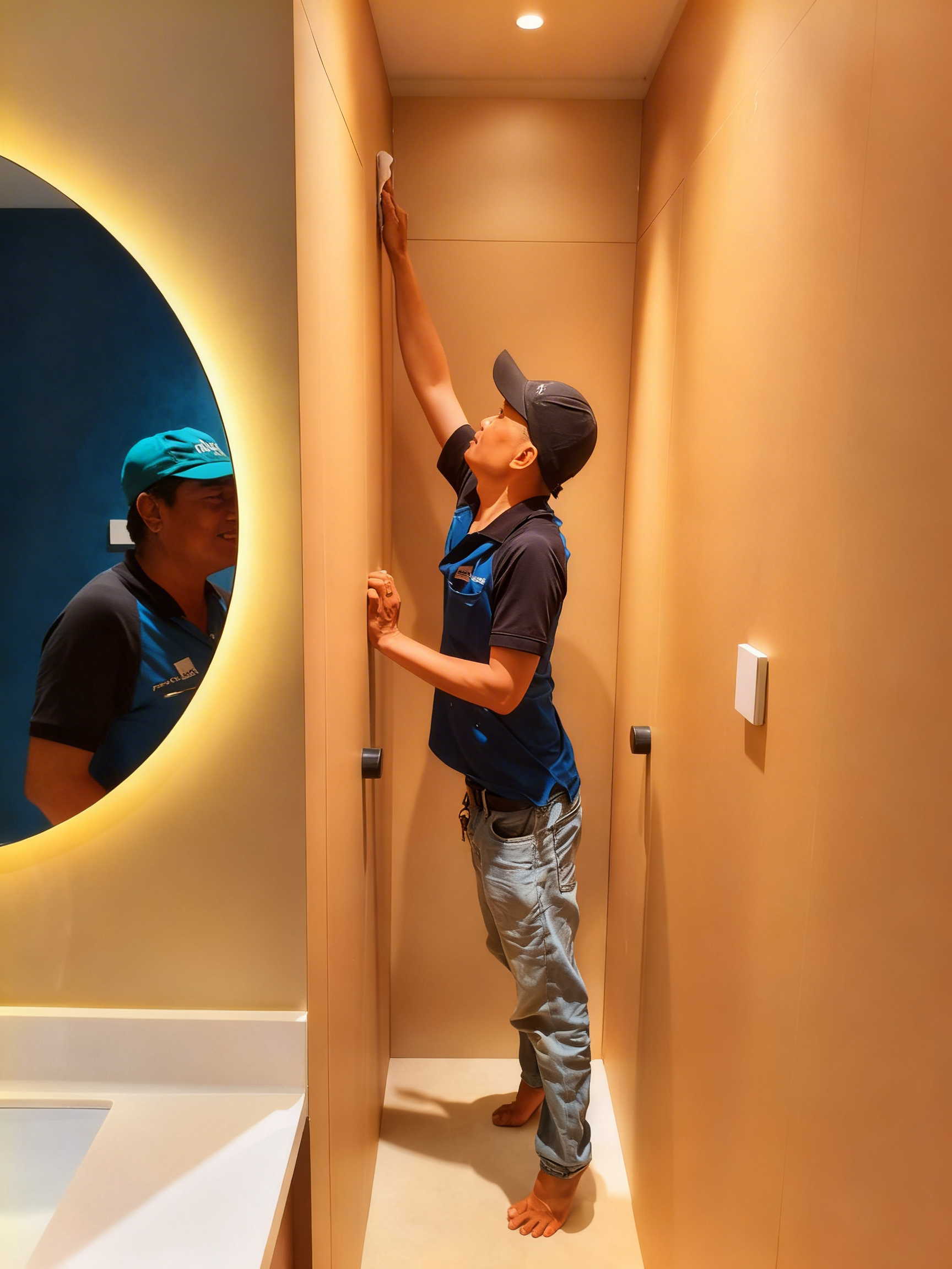 thi công nội thất văn phòng Motix hoàn thiện khu vực hành lang