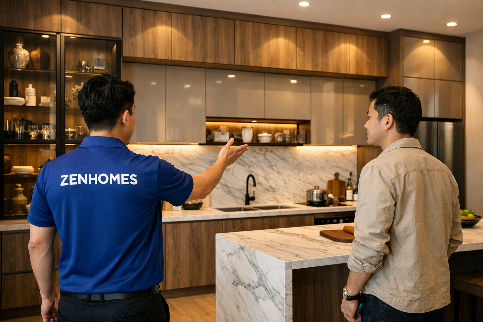 tủ bếp gỗ công nghiệp mẫu đẹp