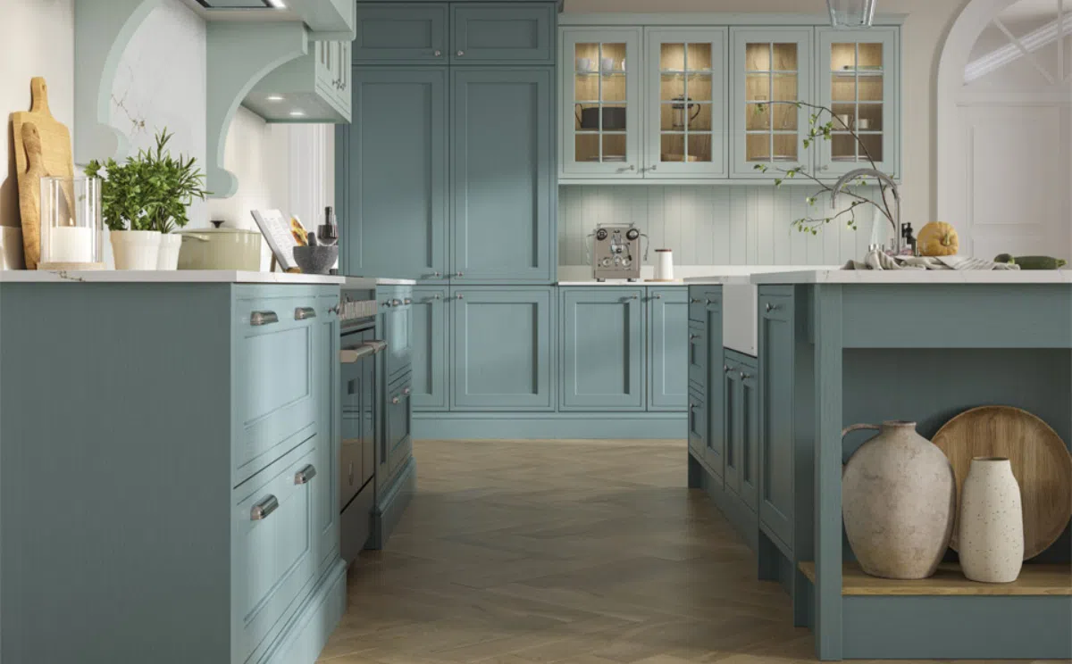 tủ bếp gồi sồi phong cách neo classic