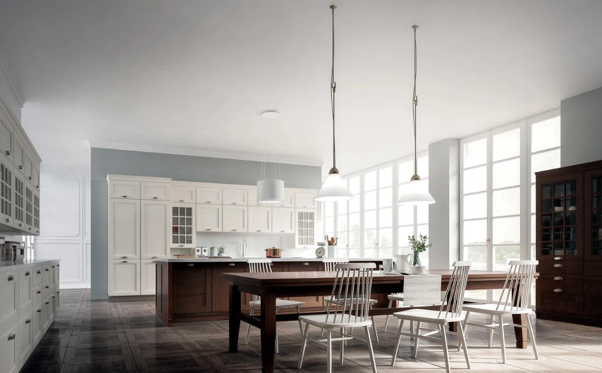 tủ bếp màu trắng