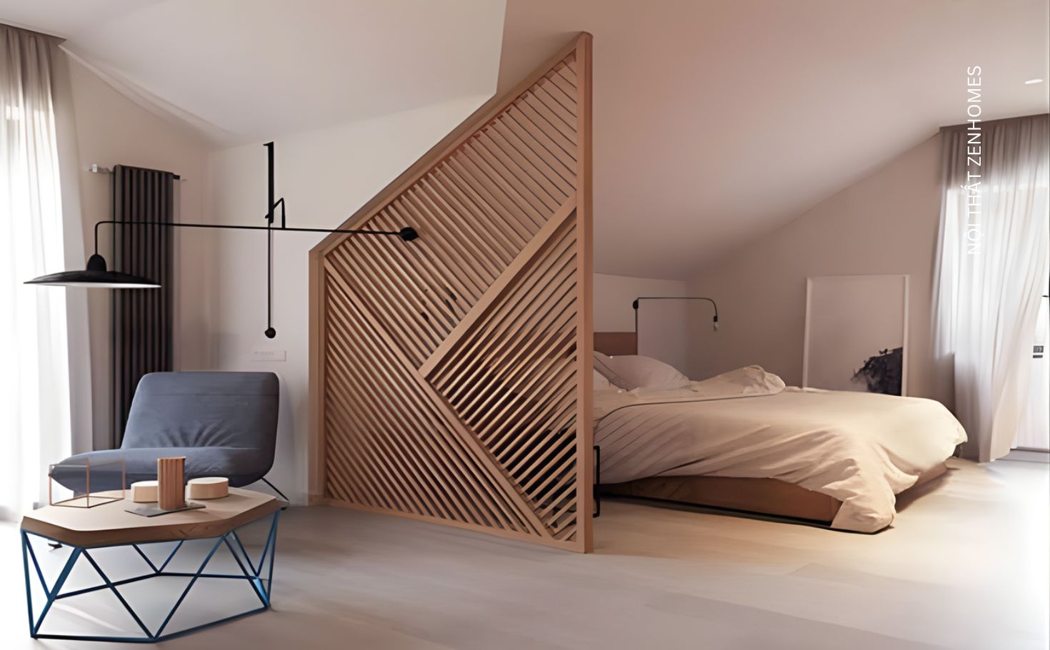 Vách ngăn gỗ công nghiệp