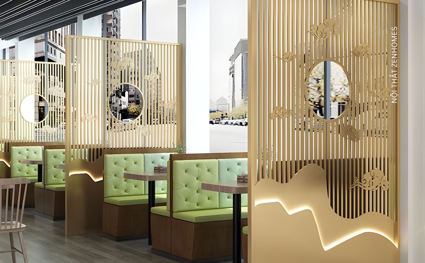 Vách ngăn gỗ công nghiệp