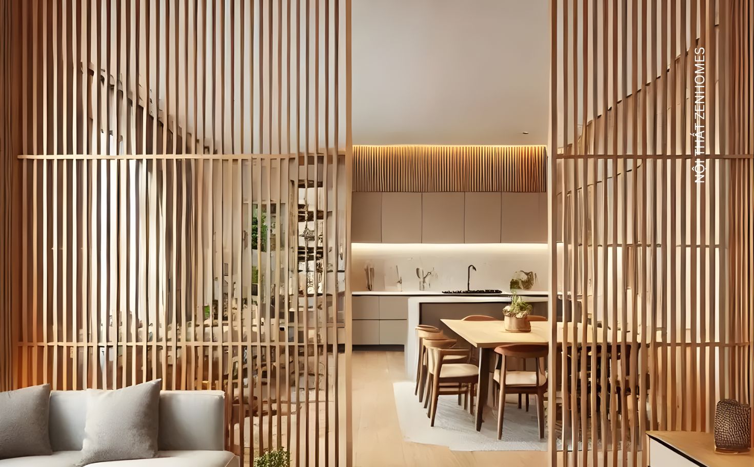 Vách ngăn gỗ công nghiệp