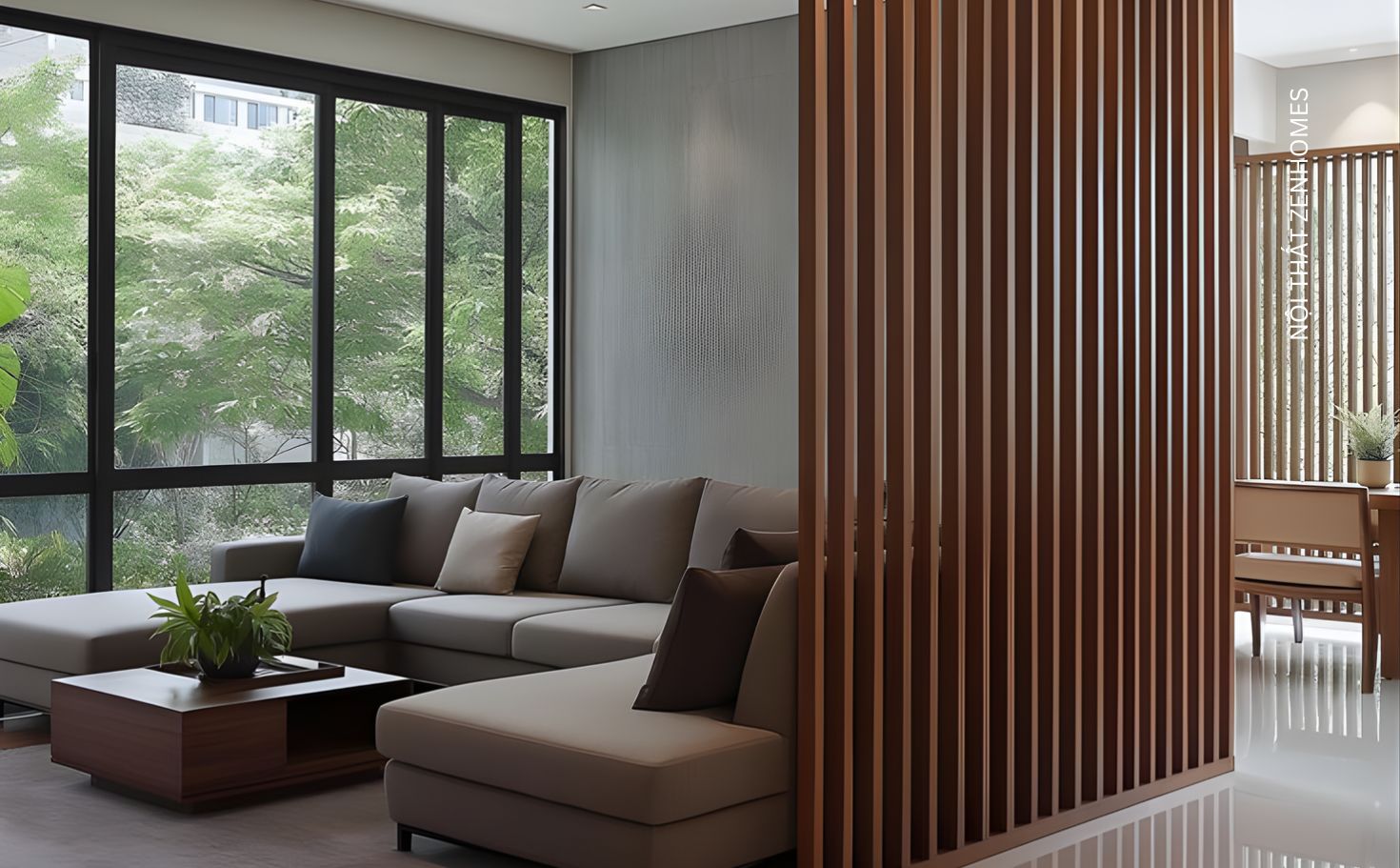 Vách ngăn gỗ công nghiệp