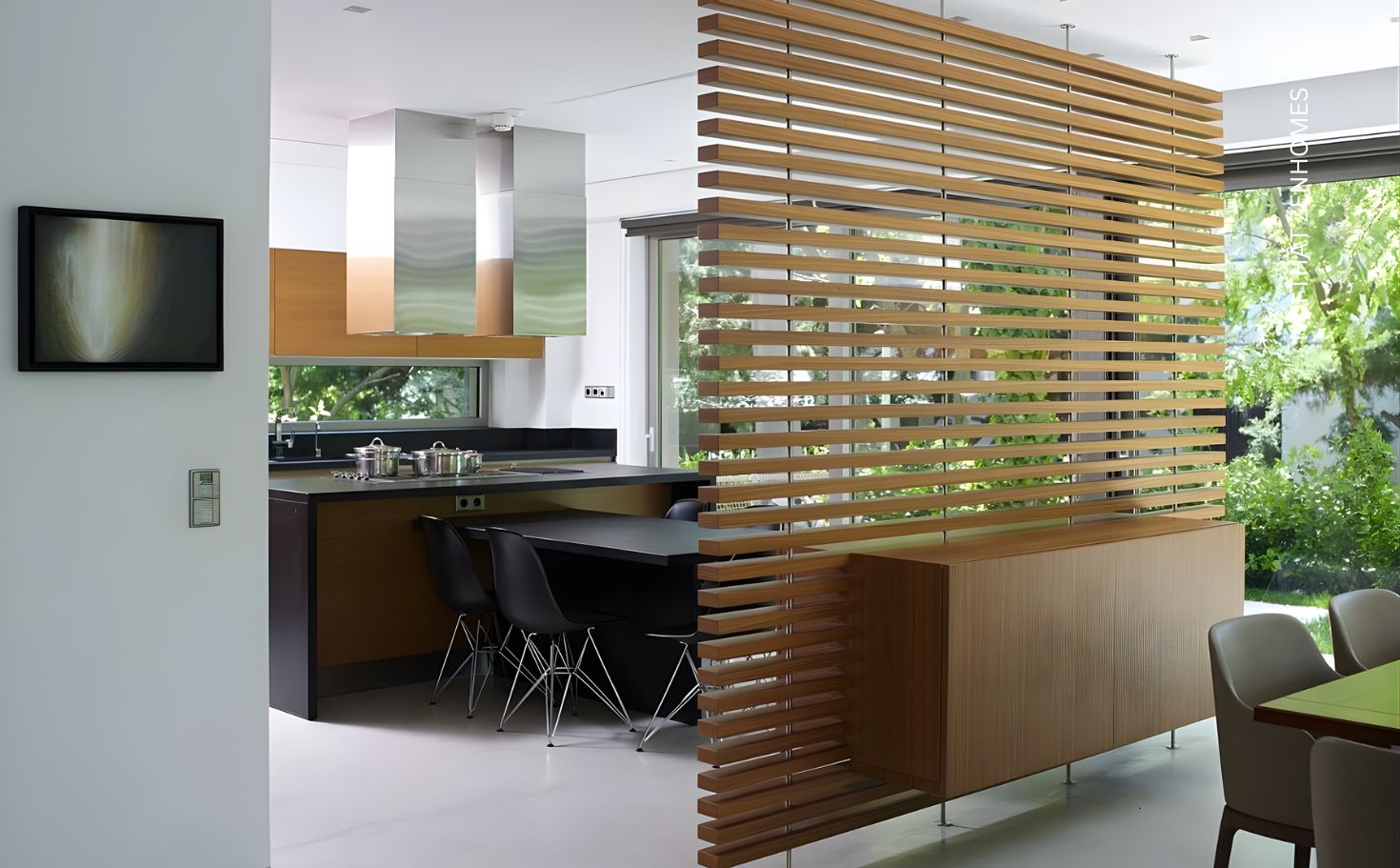 Vách ngăn gỗ công nghiệp