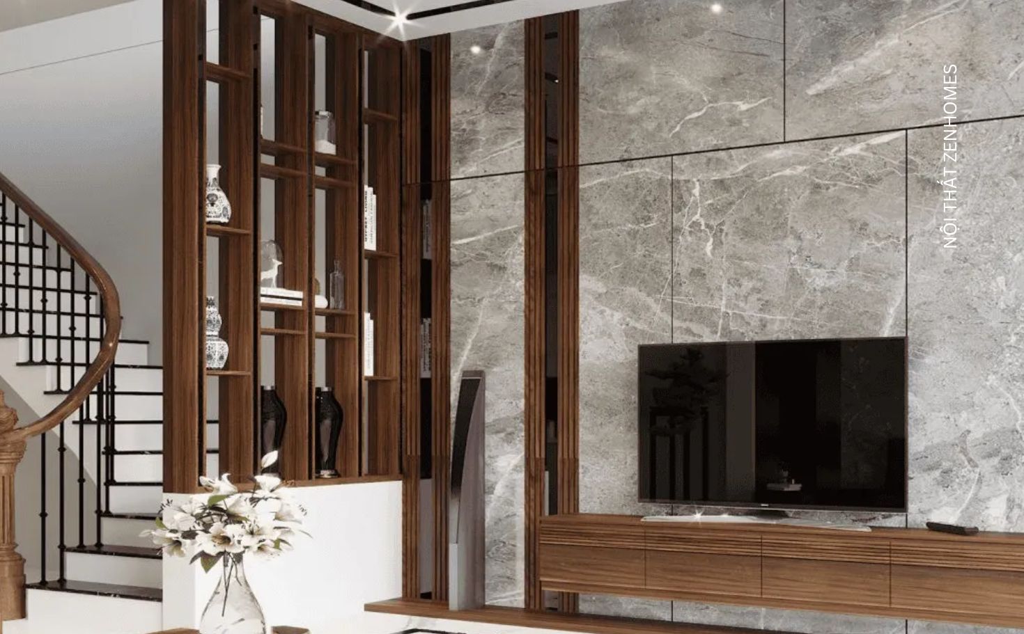 Vách ngăn gỗ tự nhiên