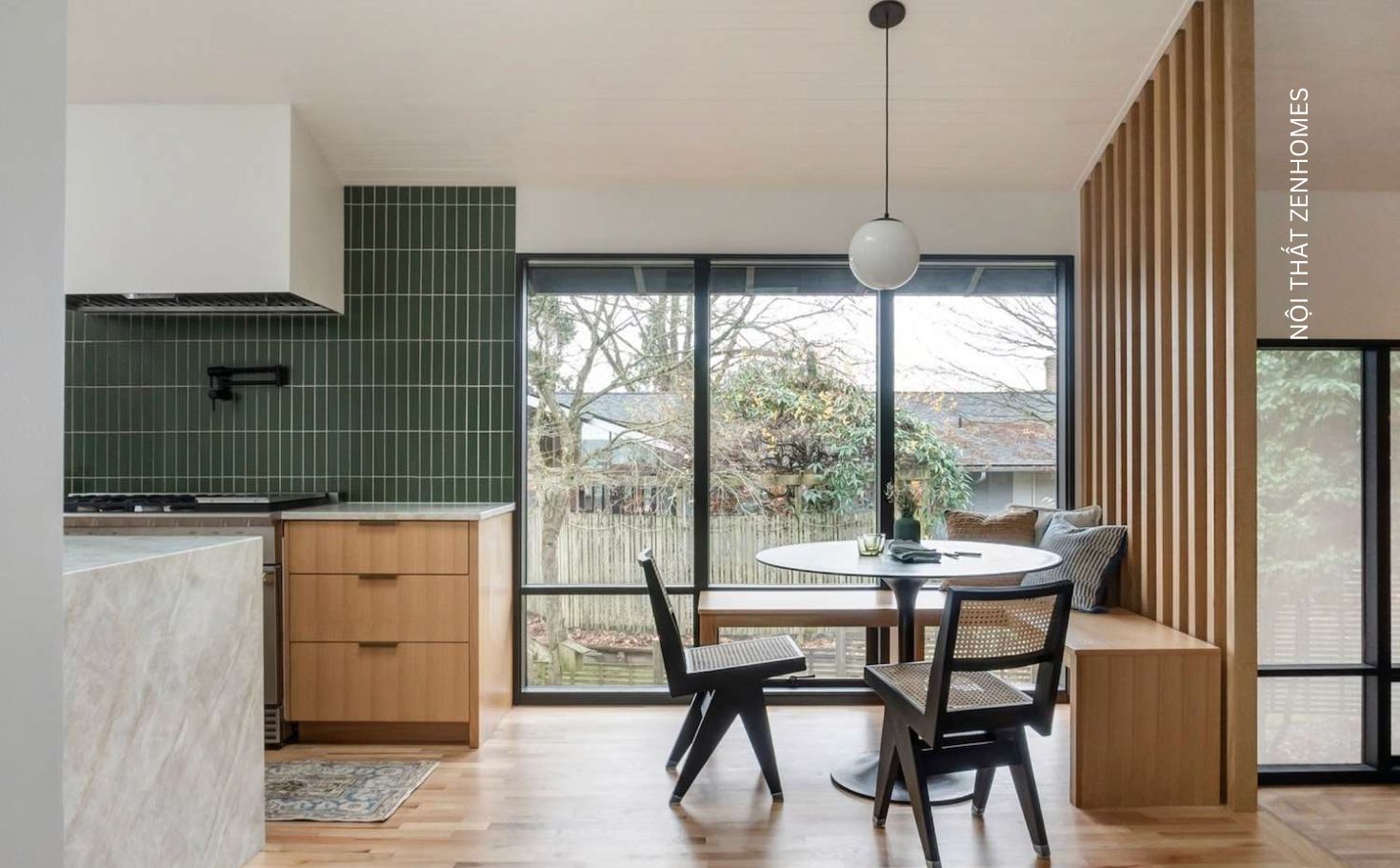 Vách ngăn gỗ tự nhiên