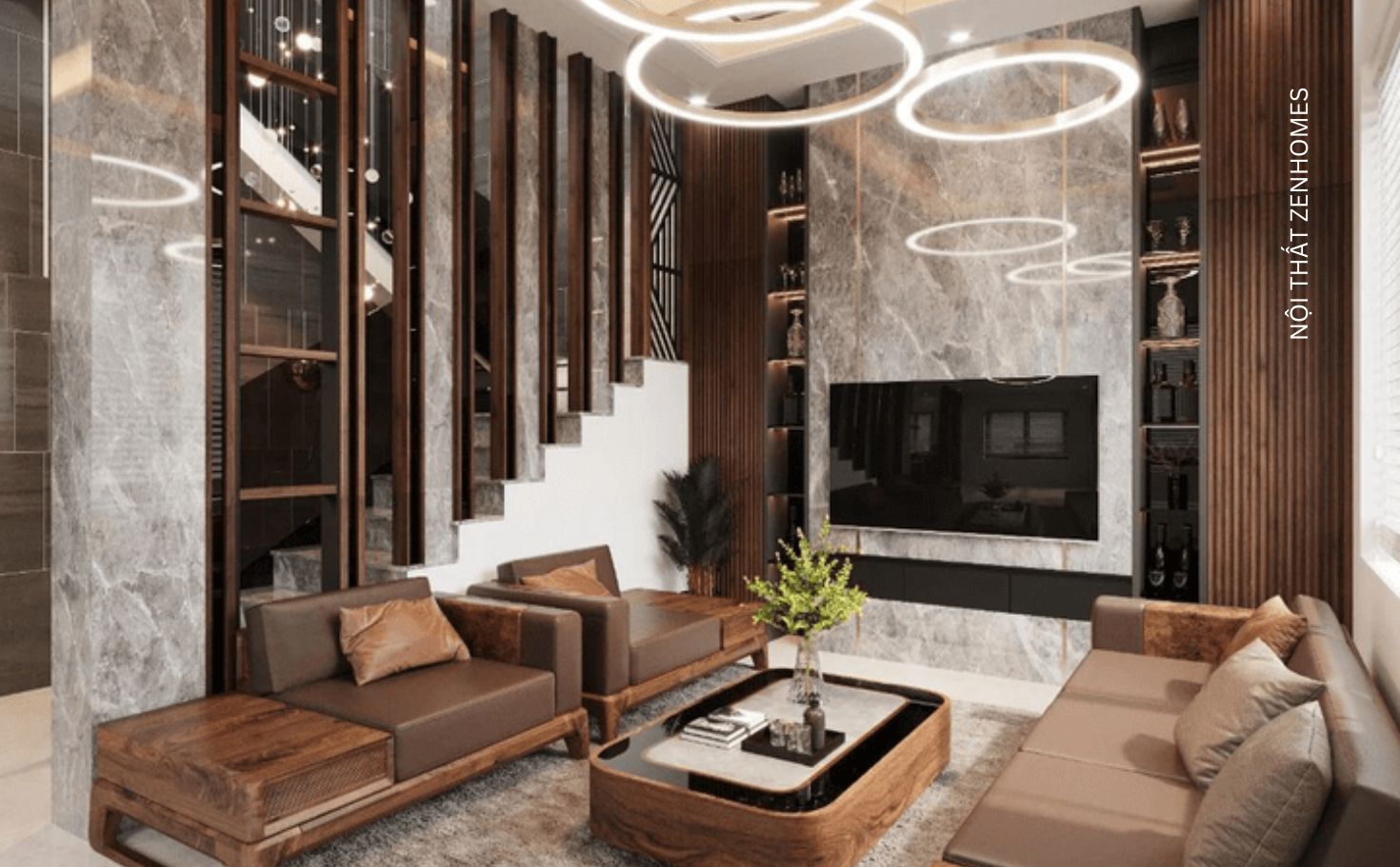 Vách ngăn gỗ tự nhiên