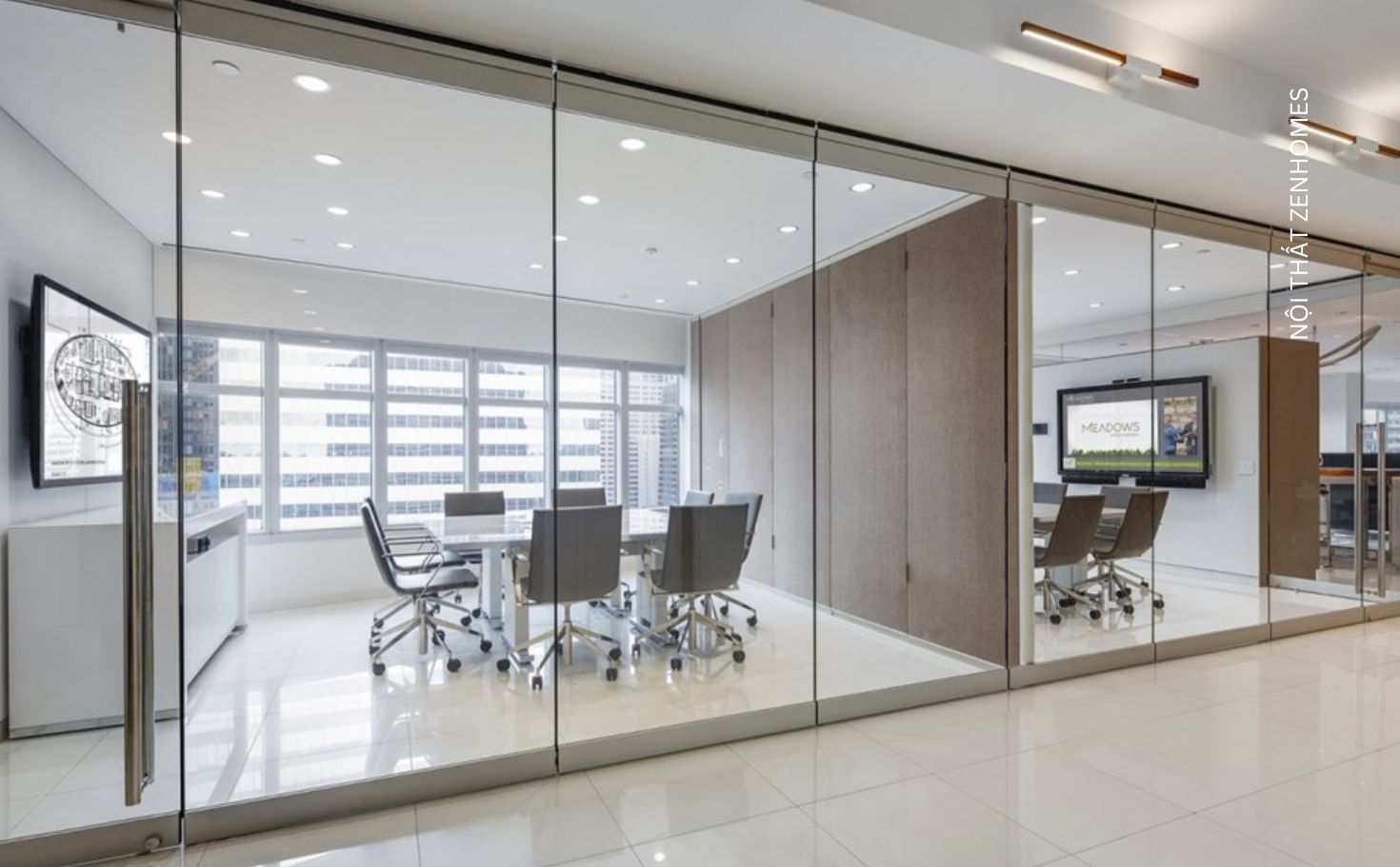 Vách ngăn nhôm kính