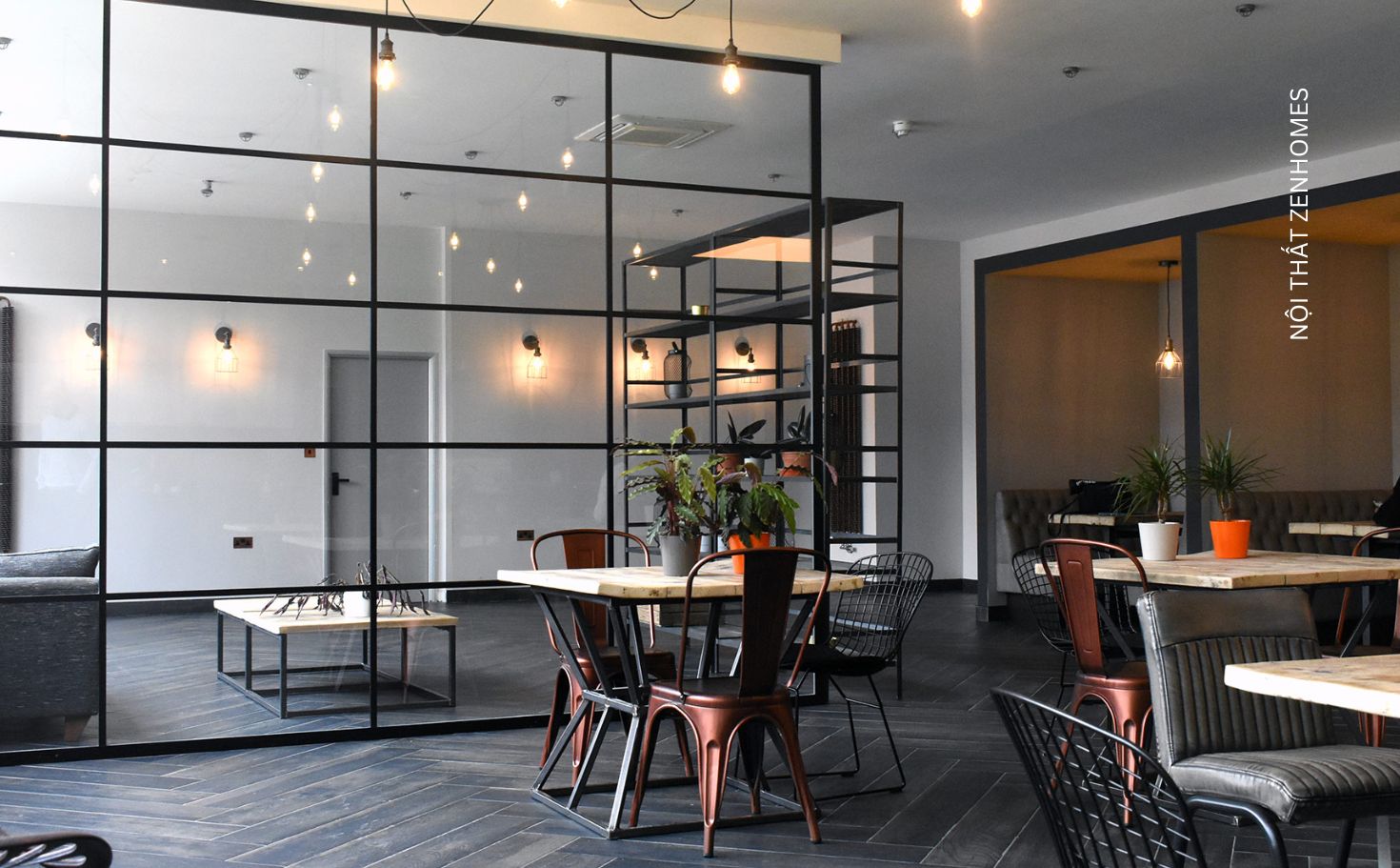 Vách ngăn nhôm kính